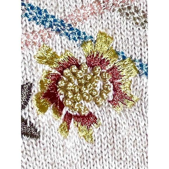 Alfred Dunner Women's Sweater Embroidered Cottage Floral Granny Petite Large‎ - Picture 4 of 12